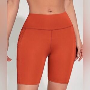 Orange red Athletic shorts